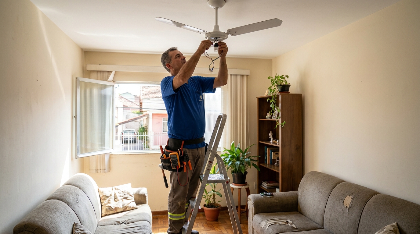 Montagem de Ventilador em Cabo Frio‑RJ